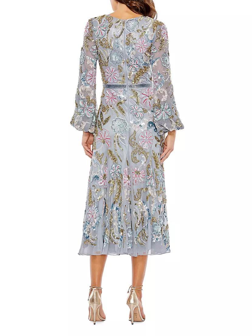 Floral Beaded Midi-Dress Product Image