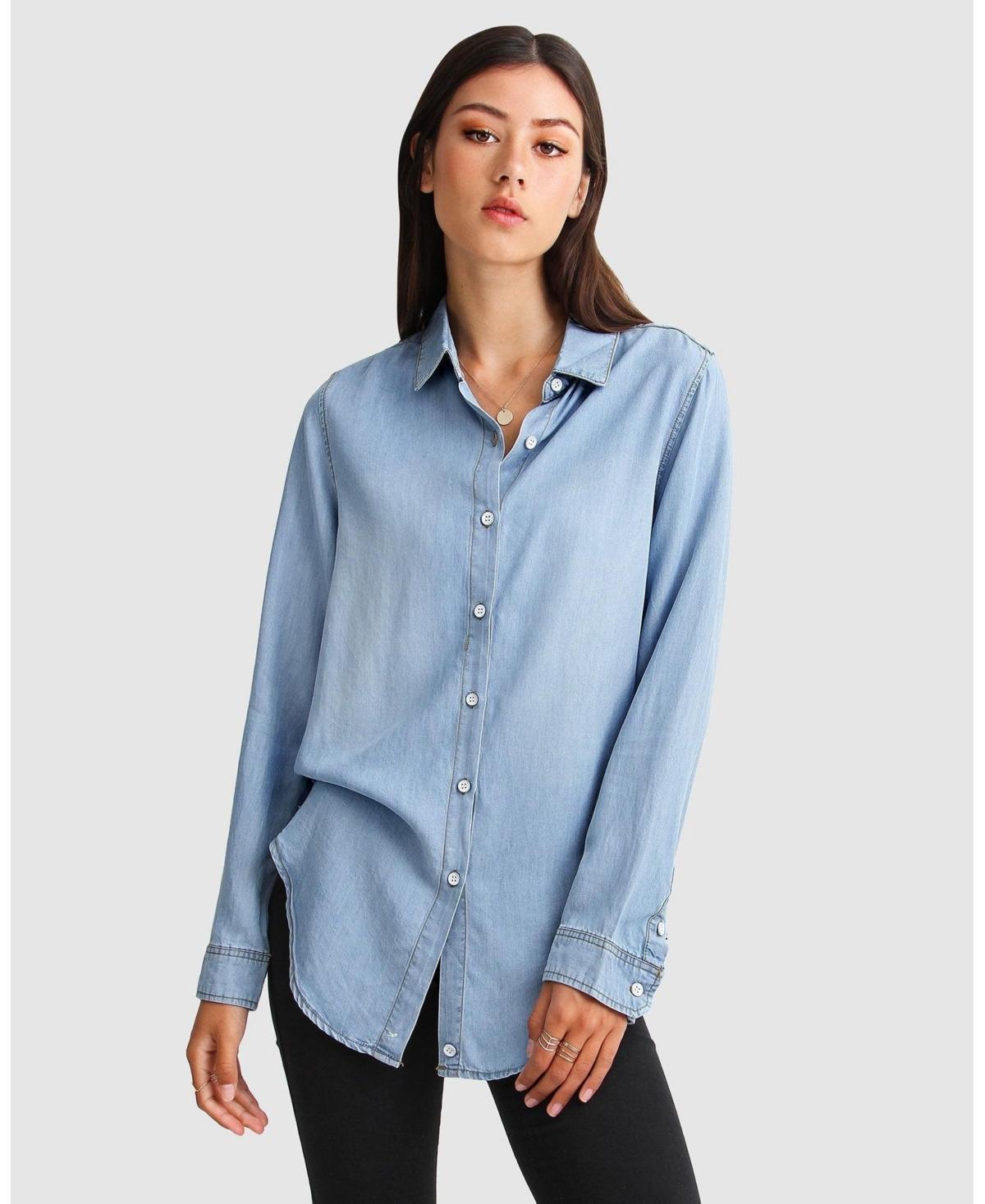 Belle & Bloom Womens Keep Me Wild Denim Top product image