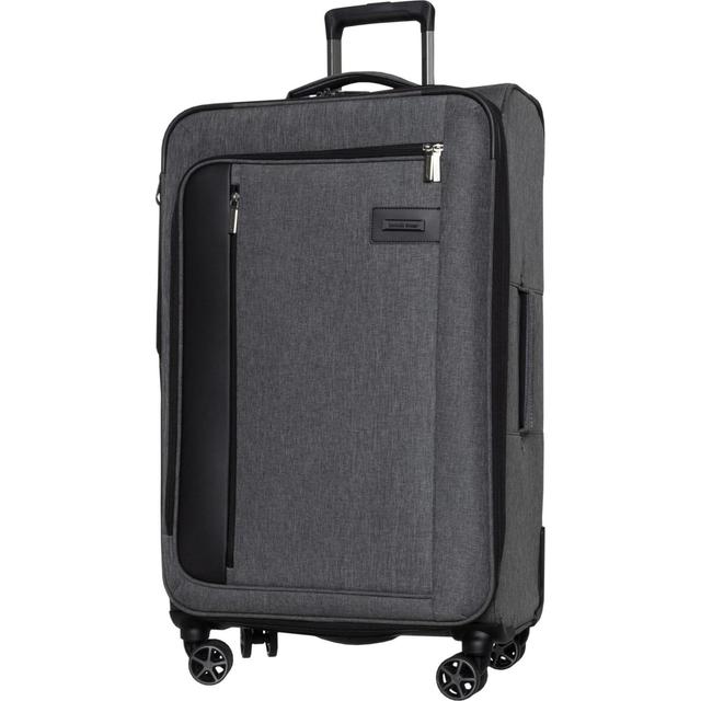 Brookstone 29” Wallis Spinner Suitcase - Softside, Expandable, Grey Crosshatch Product Image