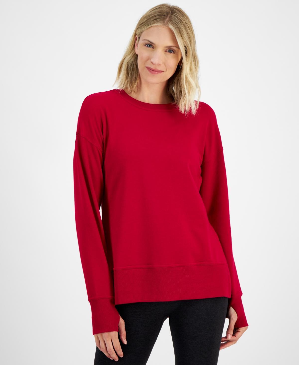 Id Ideology Womens Comfort Crewneck Long-Sleeve Tunic Top, Created for Macys Product Image