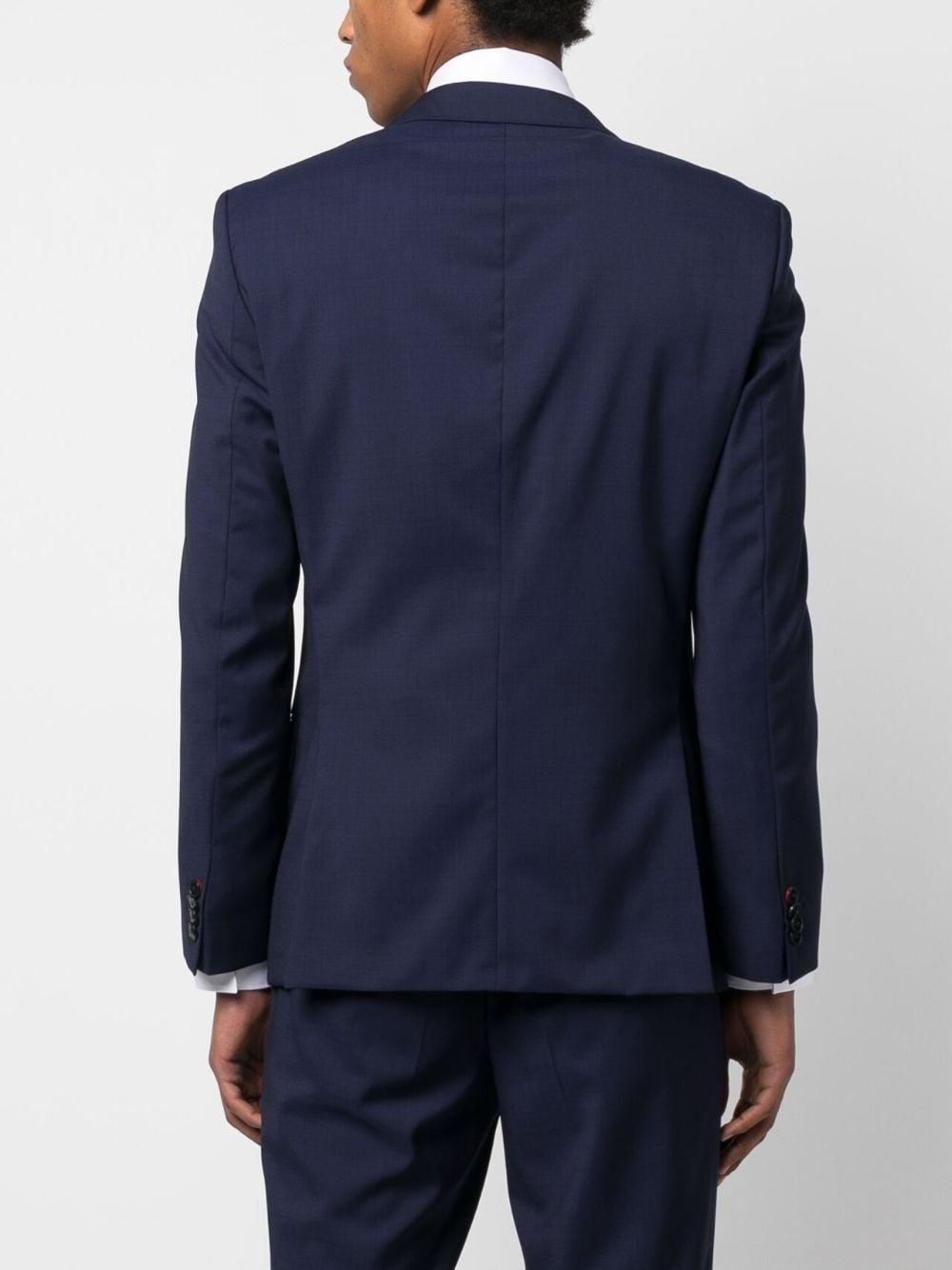 Single-breasted Wool Blazer In Blue Product Image