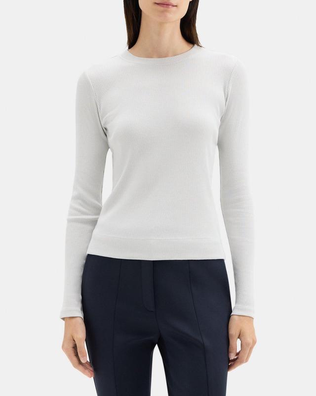 Long-Sleeve Tiny Tee in Ribbed Modal Cotton Product Image