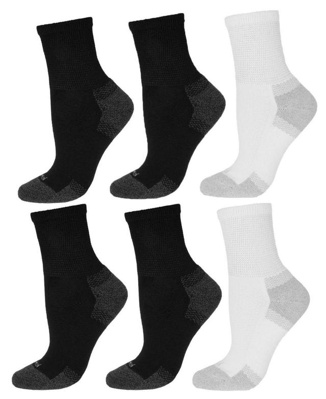 Mens Diabetic Half Cushion Quarter 6 Pair Pack Socks Product Image