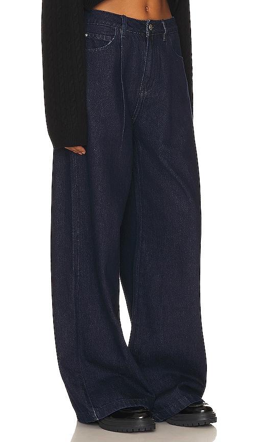 WeWoreWhat High Rise Pleated Wide Leg in Blue. Size 27. Product Image