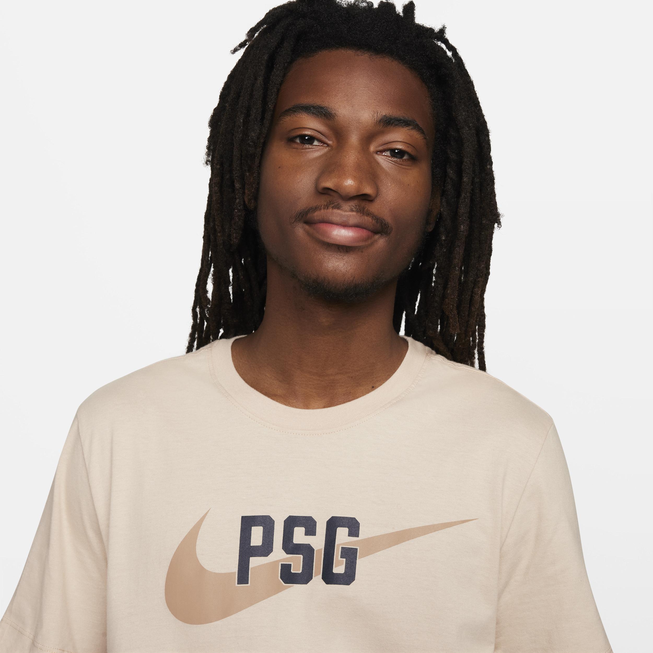 Mens  Nike  Cream Paris Saint-Germain Swoosh T-Shirt Product Image