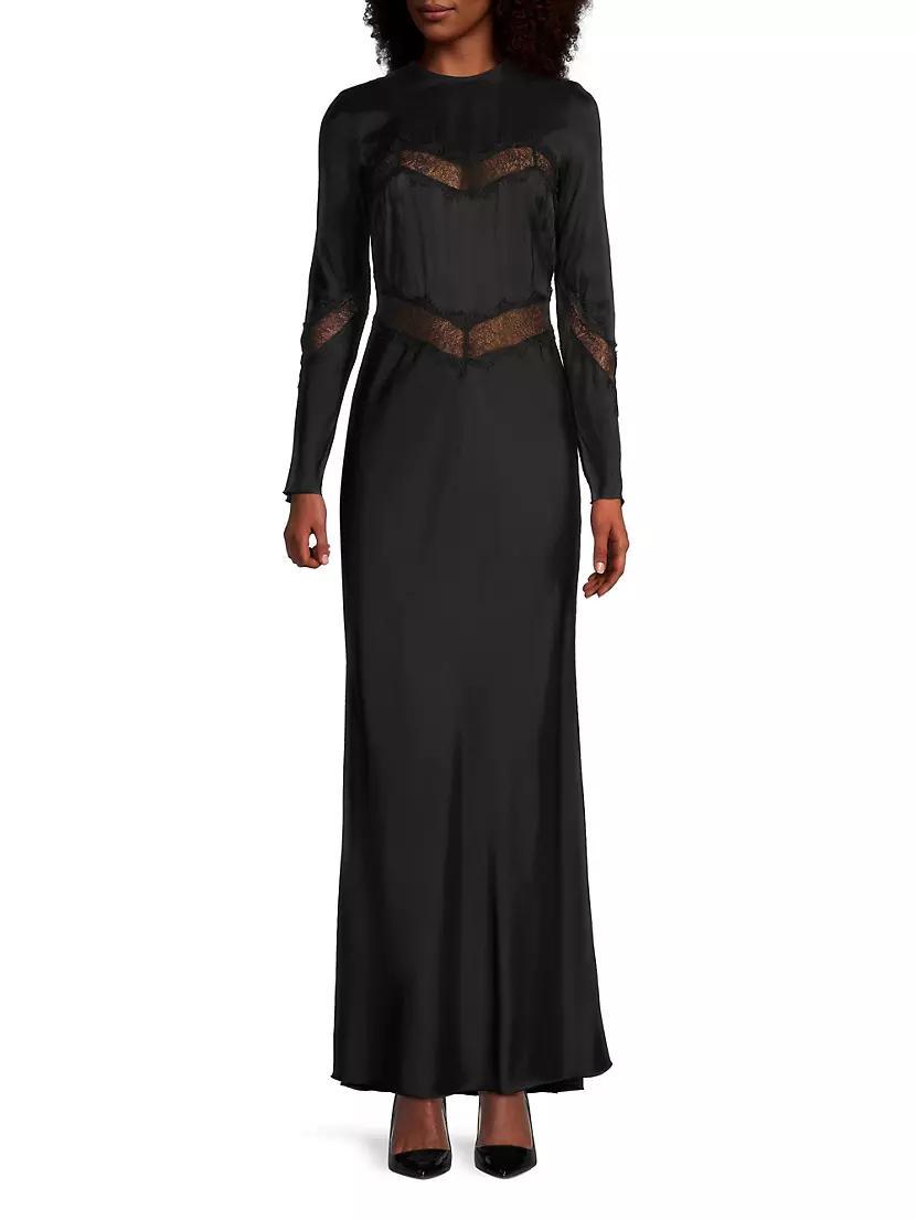 Spencer Satin & Lace Maxi Dress Product Image