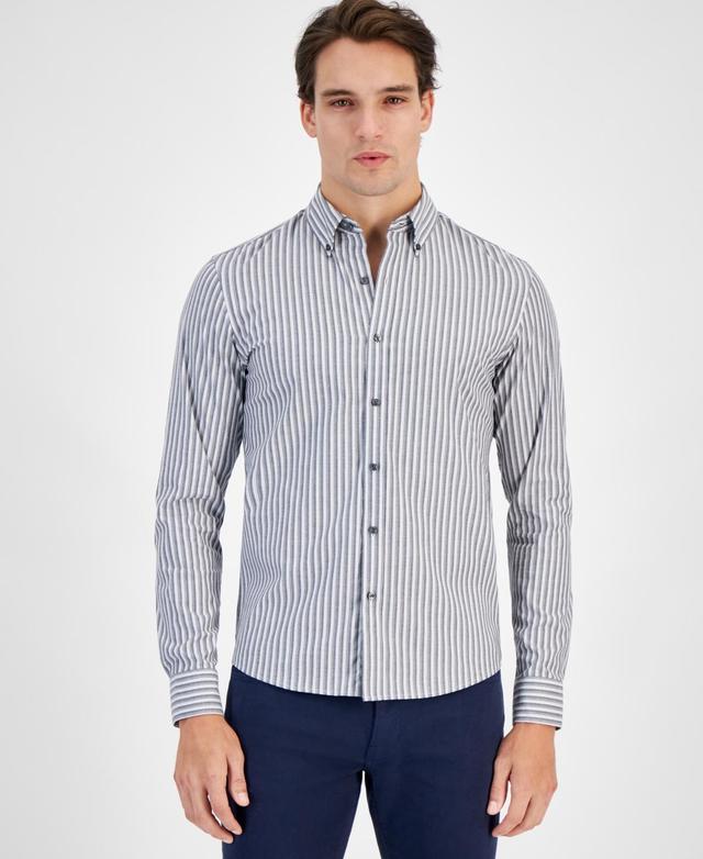 Mens Shadow Striped Long-Sleeve Shirt Product Image