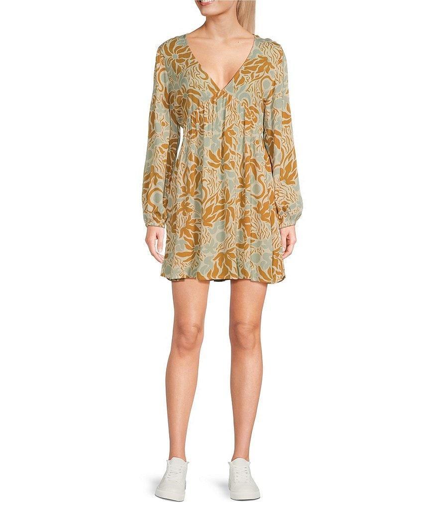 Salty Crew Long Sleeve Layday Floral Printed Long Sleeve Mini Dress Product Image