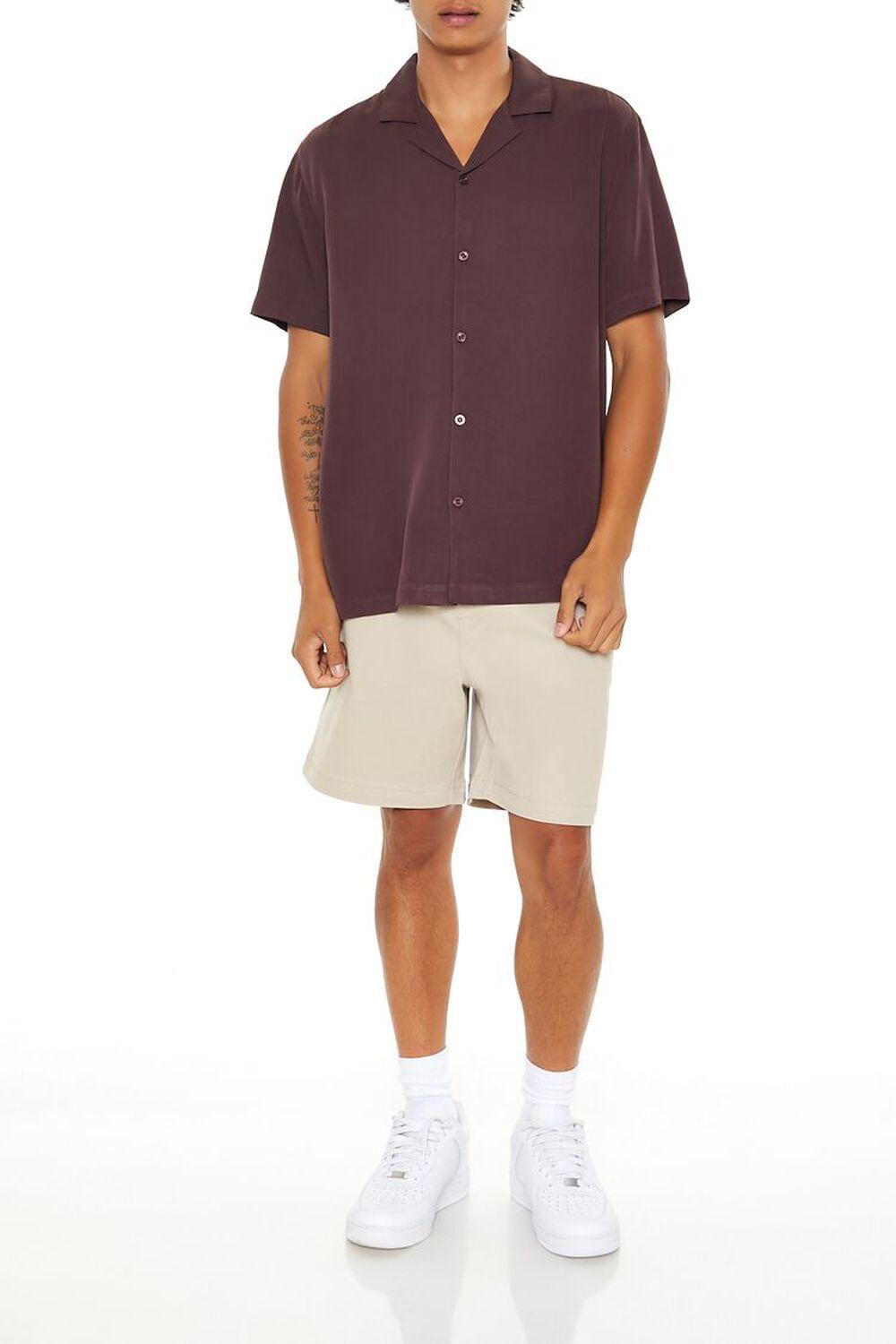 Cuban Collar Short-Sleeve Shirt | Forever 21 Product Image