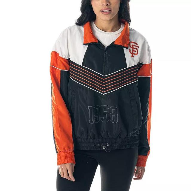 Womens The Wild Collective San Francisco Giants Chevron Half-Zip Track Jacket Product Image