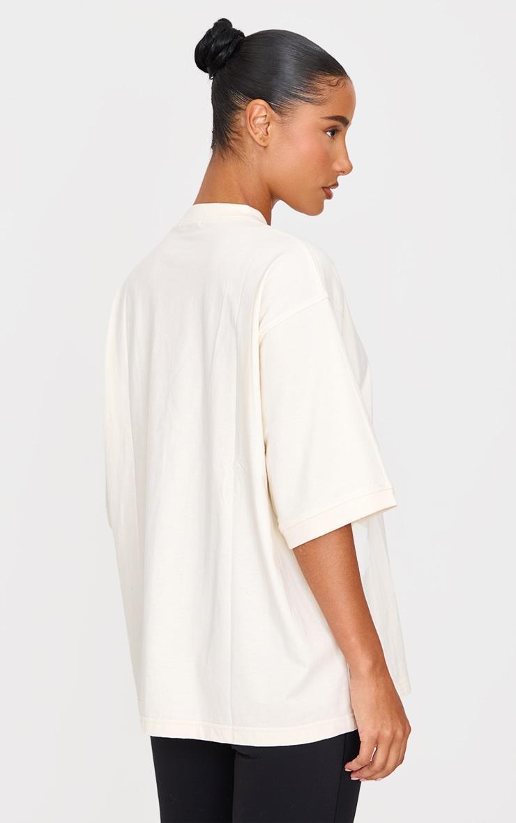 Butter Cream Print Oversized T-Shirt Product Image