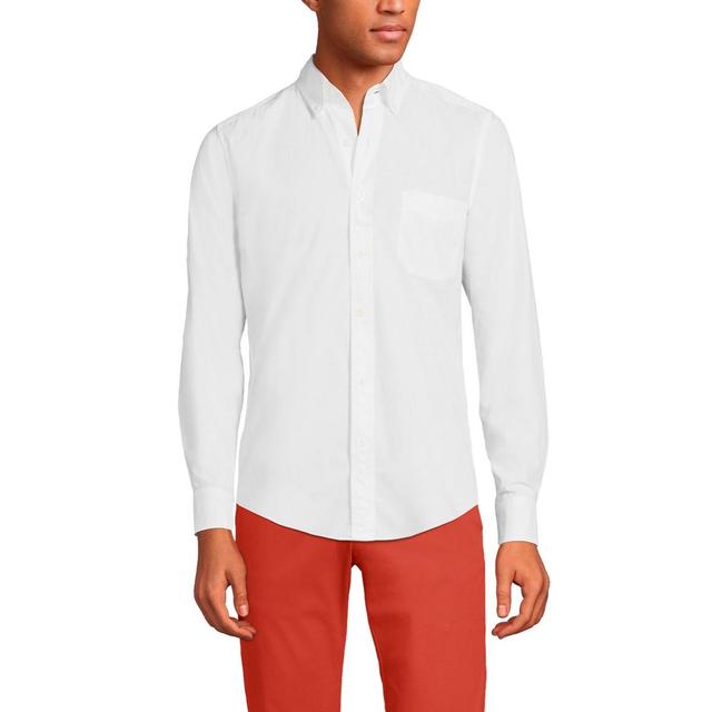 Lands End Mens Traditional Fit Essential Lightweight Poplin Shirt Product Image