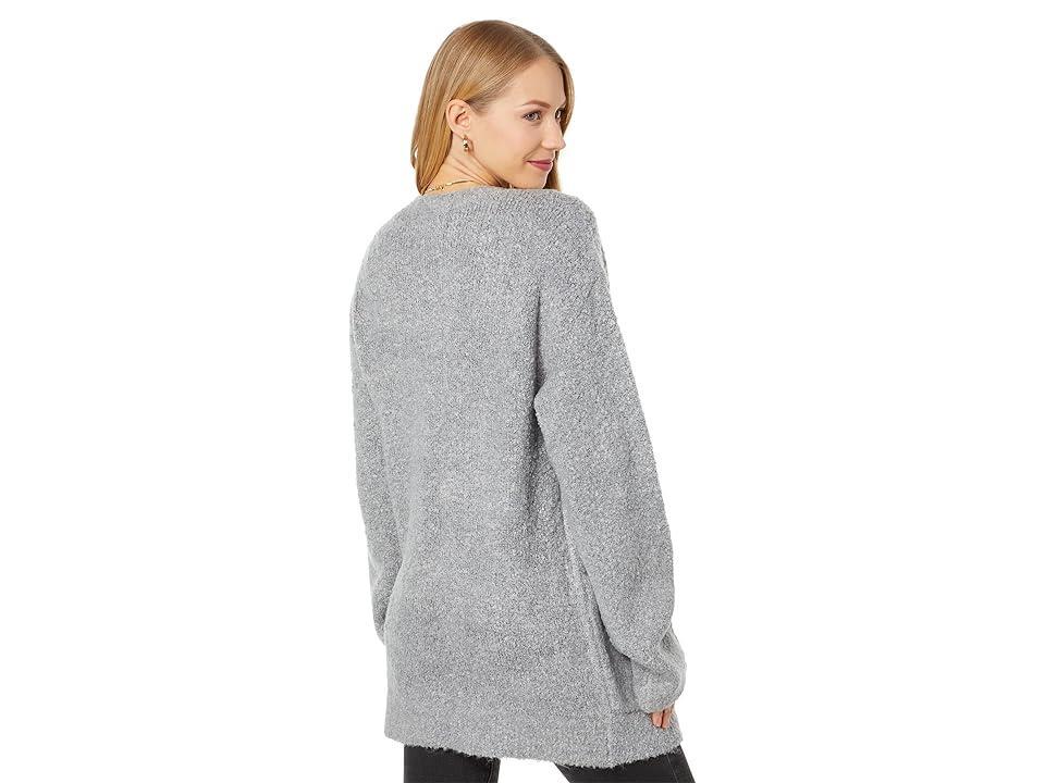 Three Dots Sherpa Cardigan (Heather Charcoal) Women's Clothing Product Image