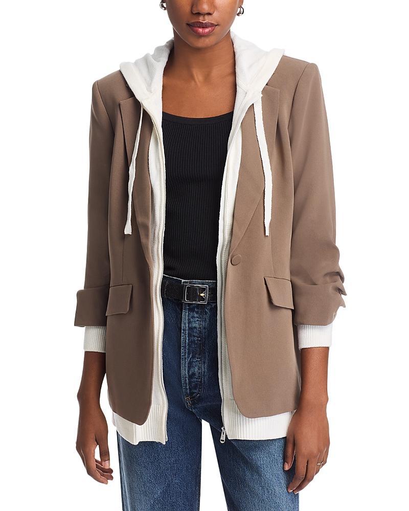 Cinq a Sept Khloe Layered Look Hooded Blazer Product Image