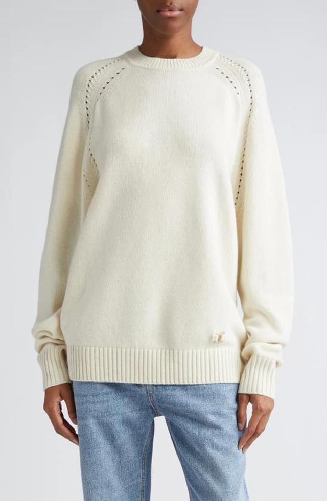 Round-neck Sweater In White_powder Product Image