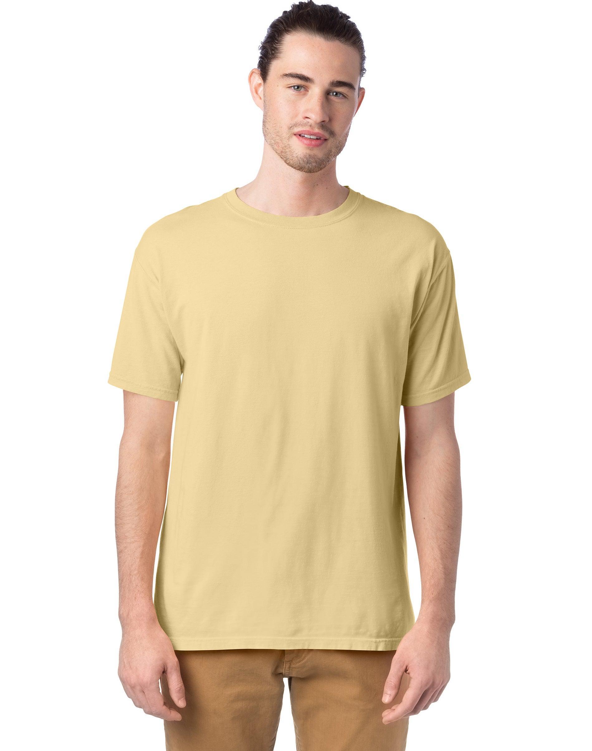 Hanes Mens Garment Dyed Cotton T-Shirt Spanish Moss 2XL Product Image