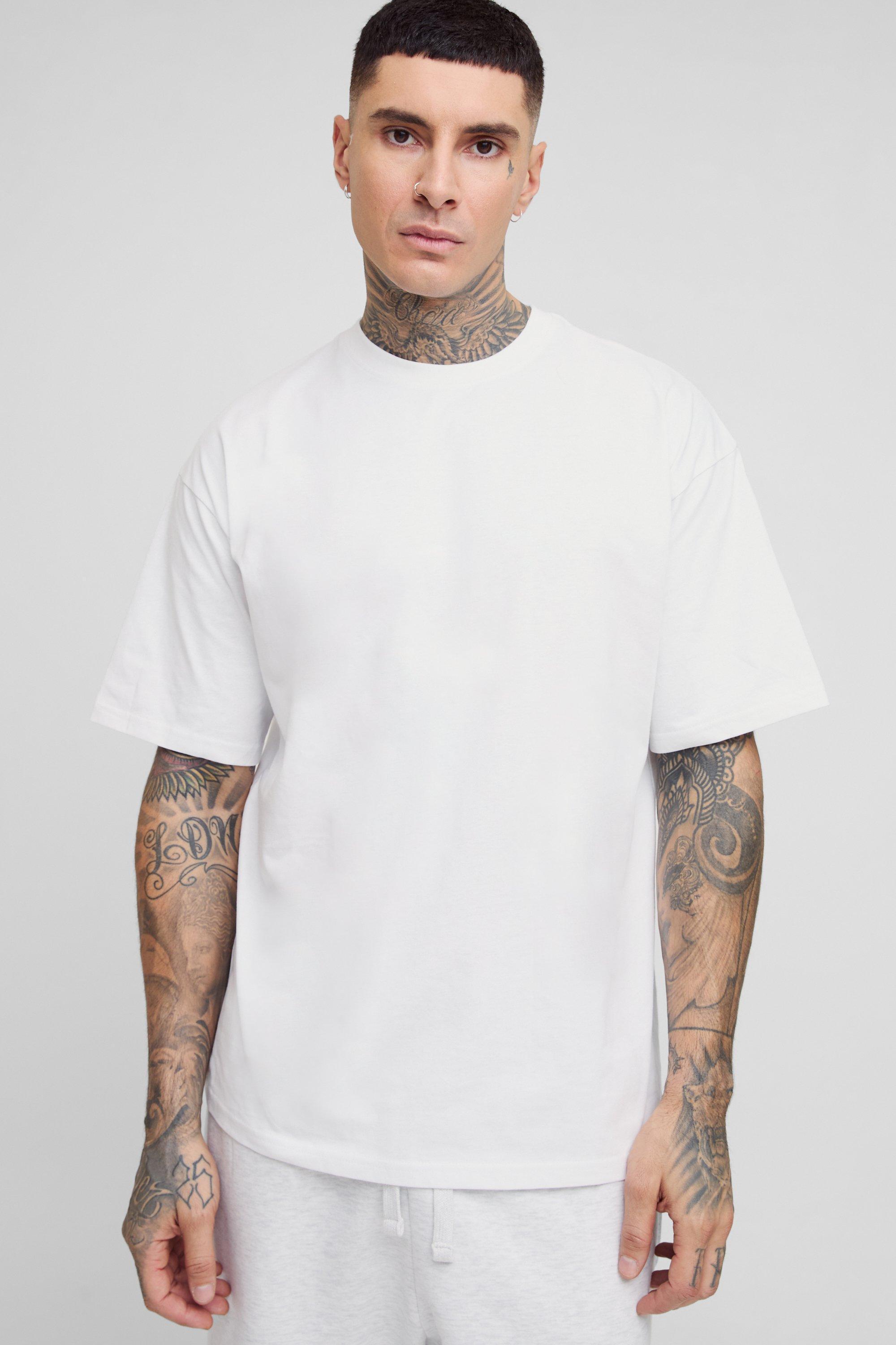 Tall Oversized Basic T-Shirt | boohooMAN USA Product Image