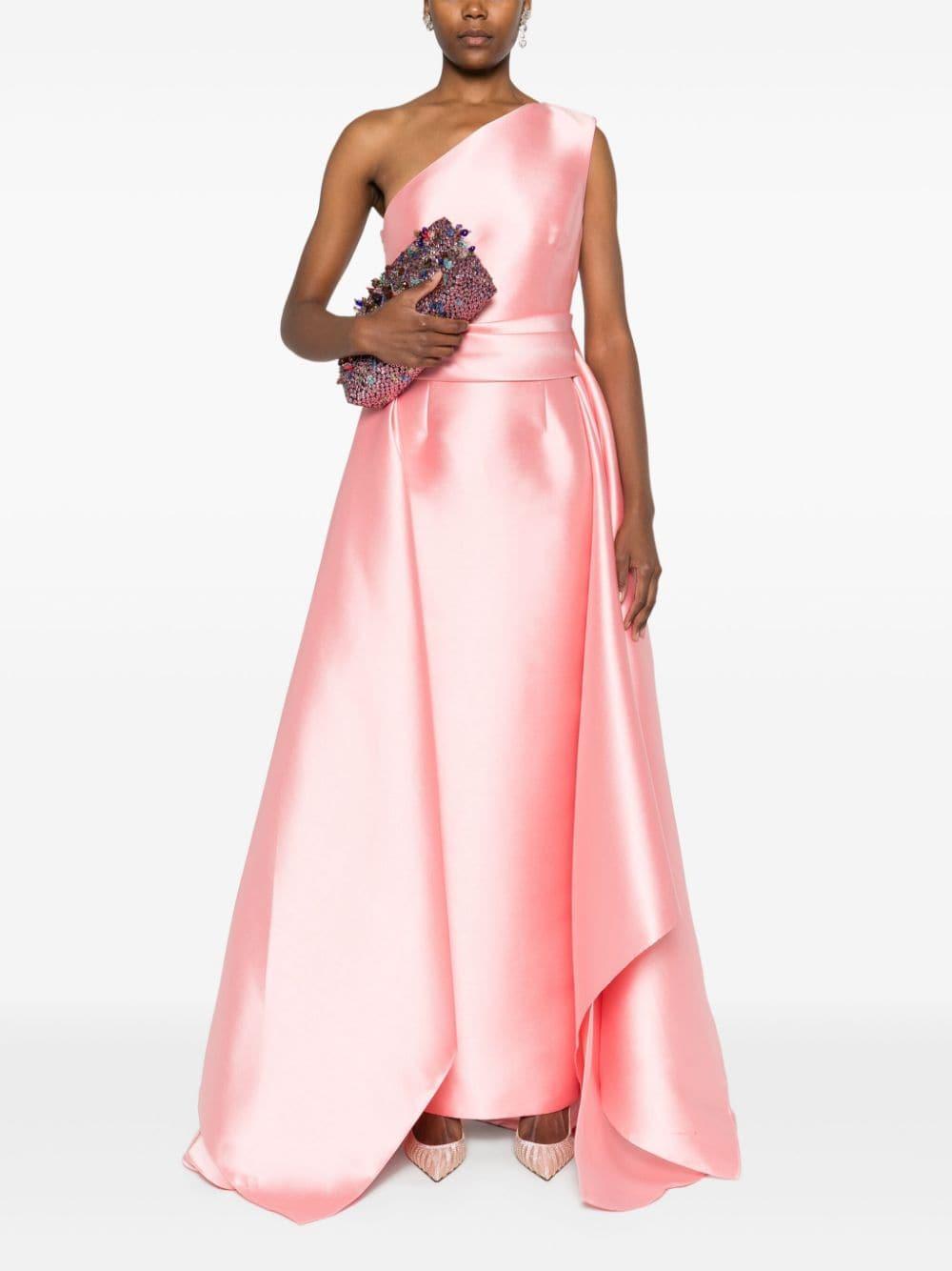 SOLACE LONDON Charo Gown In Pink Product Image