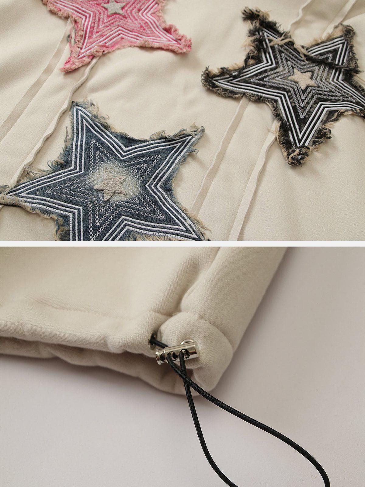 Aelfric Eden Star Applique Embroidery Hoodie Product Image