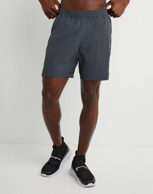 Mens Champion Woven Sports Shorts, 7 Army/Black M Product Image