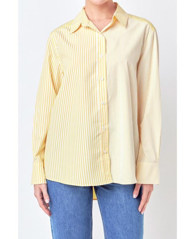 English Factory Stripe Colorbock Button-Up Shirt Product Image