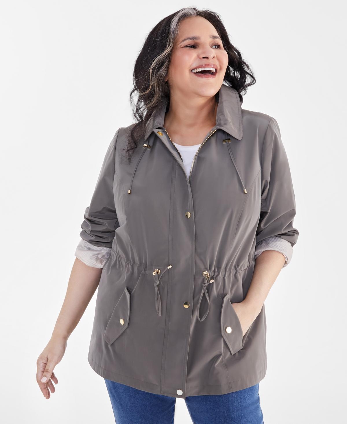 Style & Co Womens Hooded Anorak-4X, Created for Macys Product Image