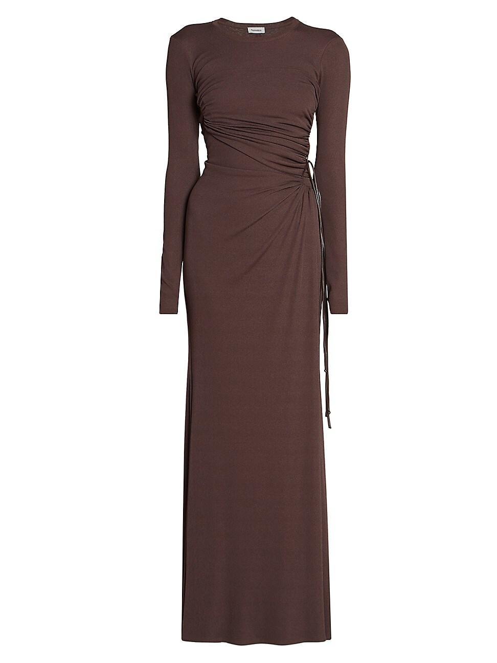 Womens Marghe Ruched Long-Sleeve Maxi Dress product image