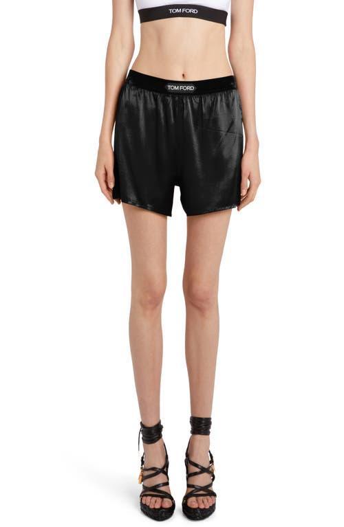 TOM FORD Stretch Silk Satin Pajama Shorts Product Image