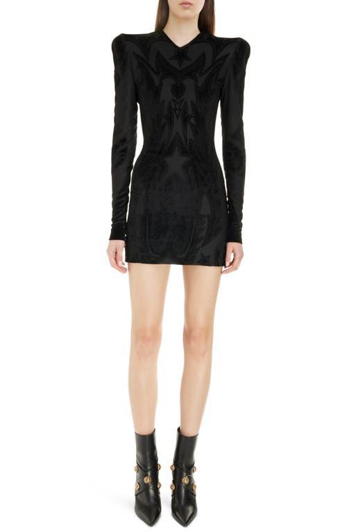 Womens Velvet Baroque Jersey Minidress Product Image