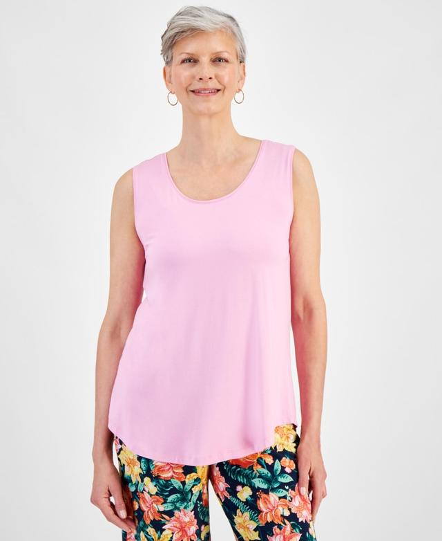 Jm Collection Womens Scoop-Neck Sleeveless Tank Top, Regular & Petite, Created for Macys Product Image