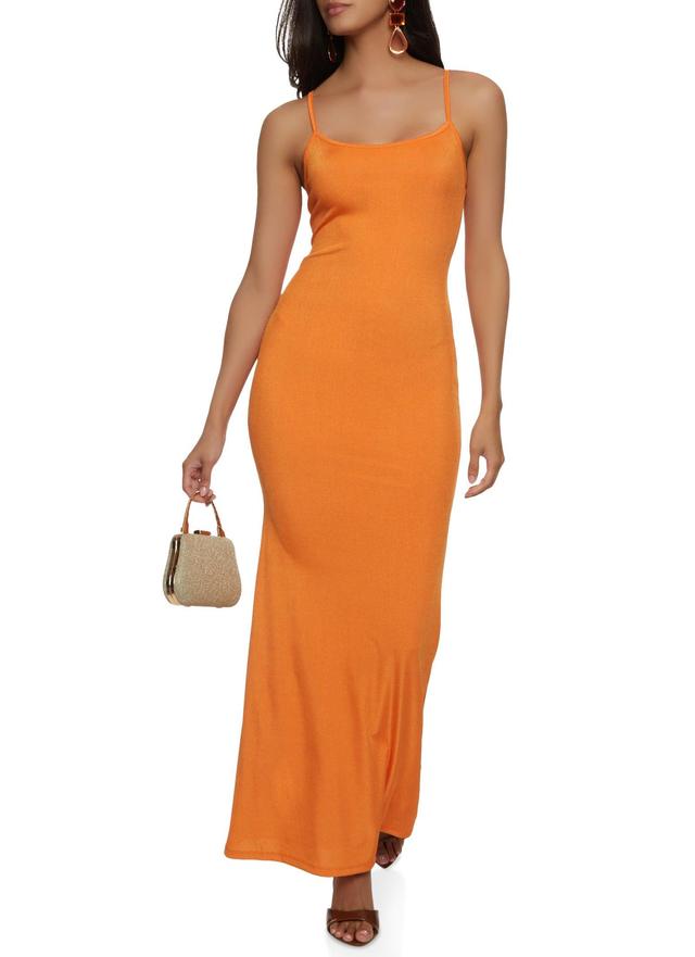 Womens Ribbed Scoop Neck Cami Maxi Dress Product Image