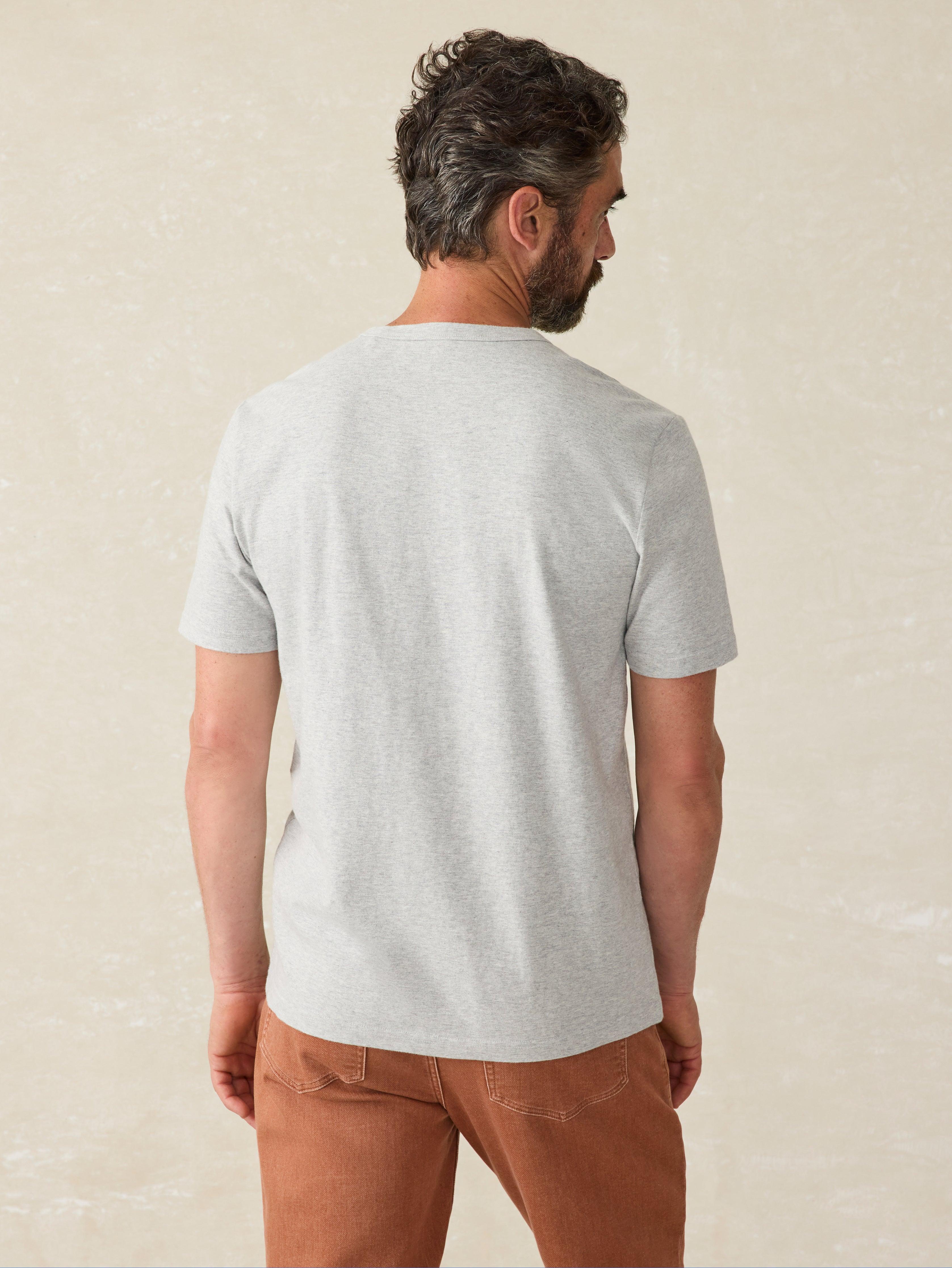 Surf Stripe Sunwashed Pocket Tee - Heather Grey Male Product Image