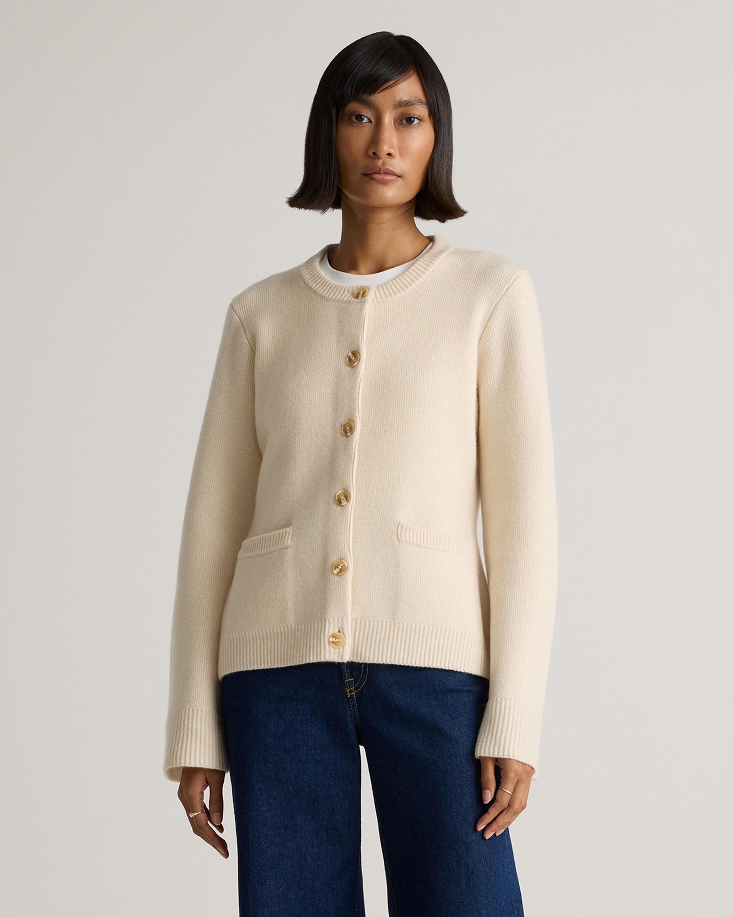 Mongolian Cashmere Structured Cardigan Product Image