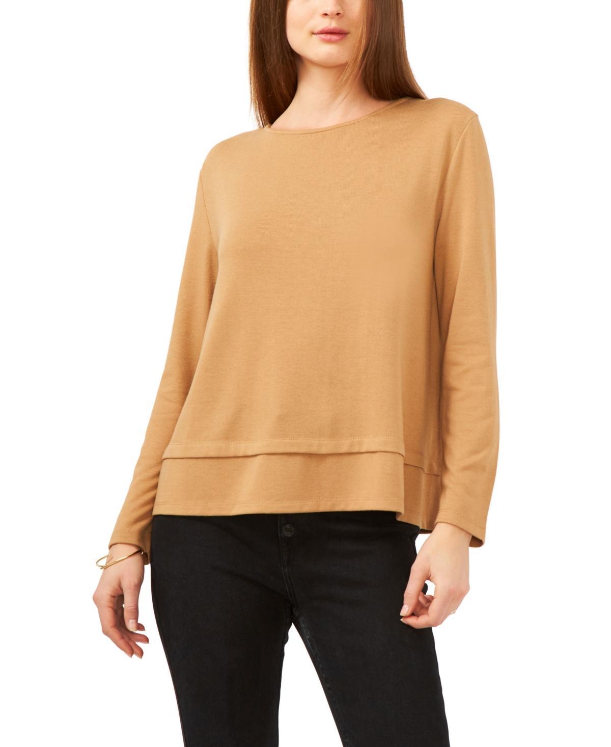 1.state Womens Long Sleeve Tie Back Cozy Knit Top Product Image