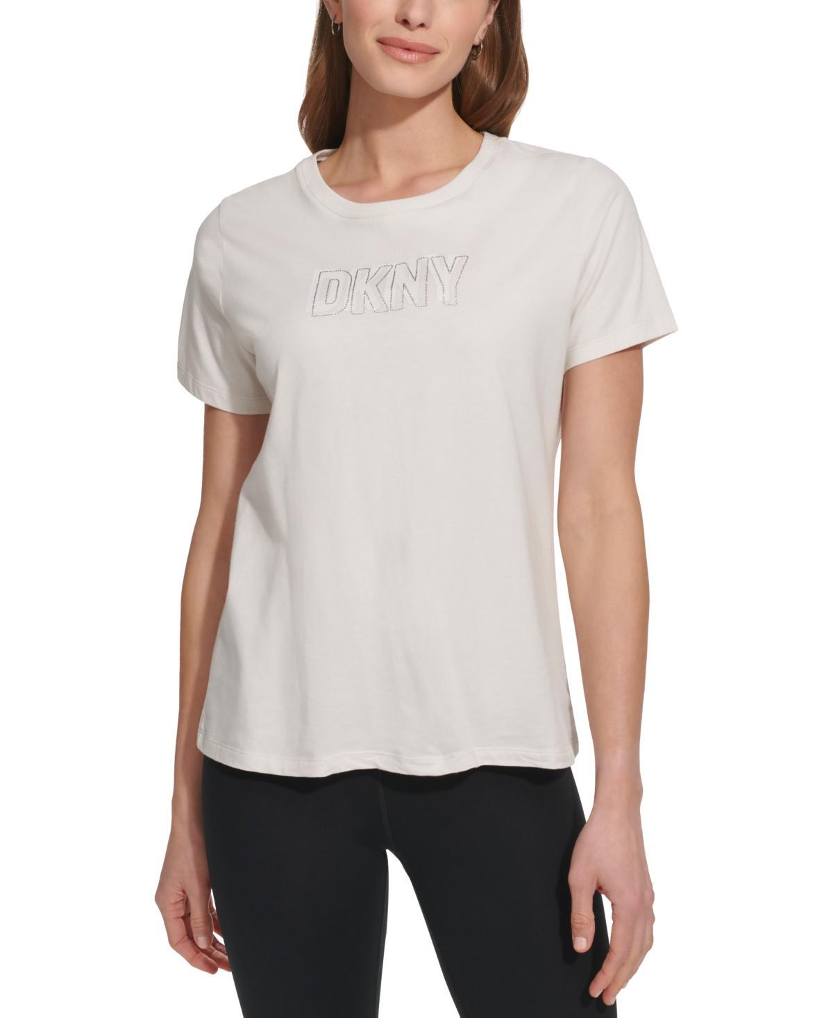 Women's Cotton Embellished-Logo T-Shirt Product Image