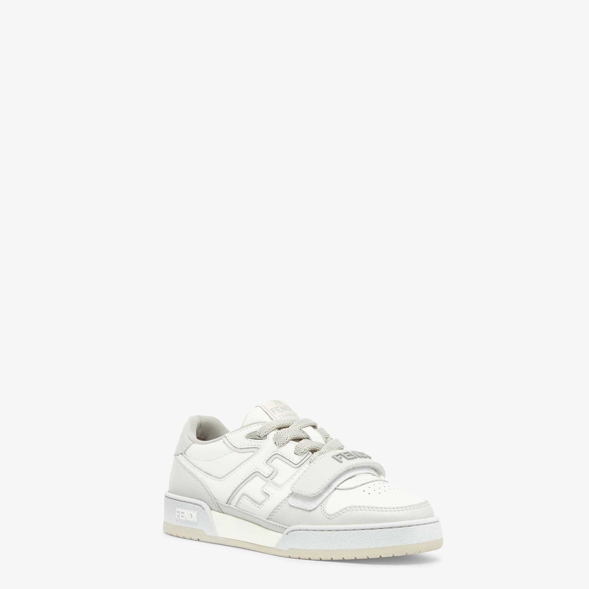 Fendi MatchWhite leather low-tops Product Image