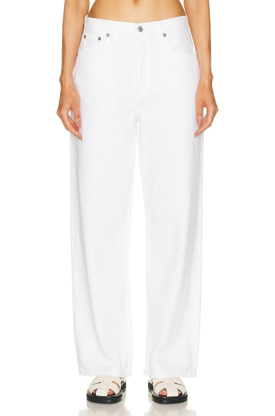 AGOLDE Low Slung Baggy in White Product Image