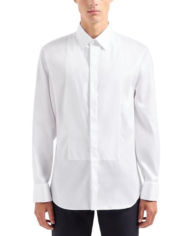 Mens Cotton Modern-Fit Long-Sleeve Tuxedo Shirt Product Image