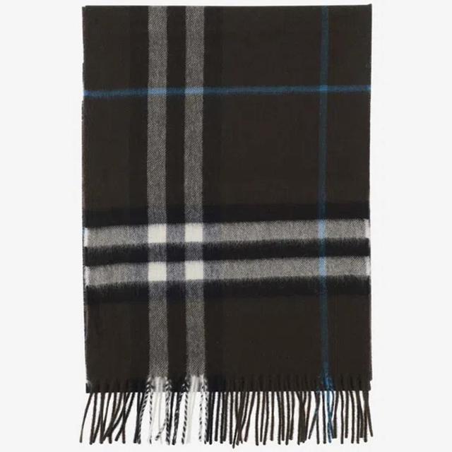 Cashmere Scarf With Check Pattern In Gris Product Image