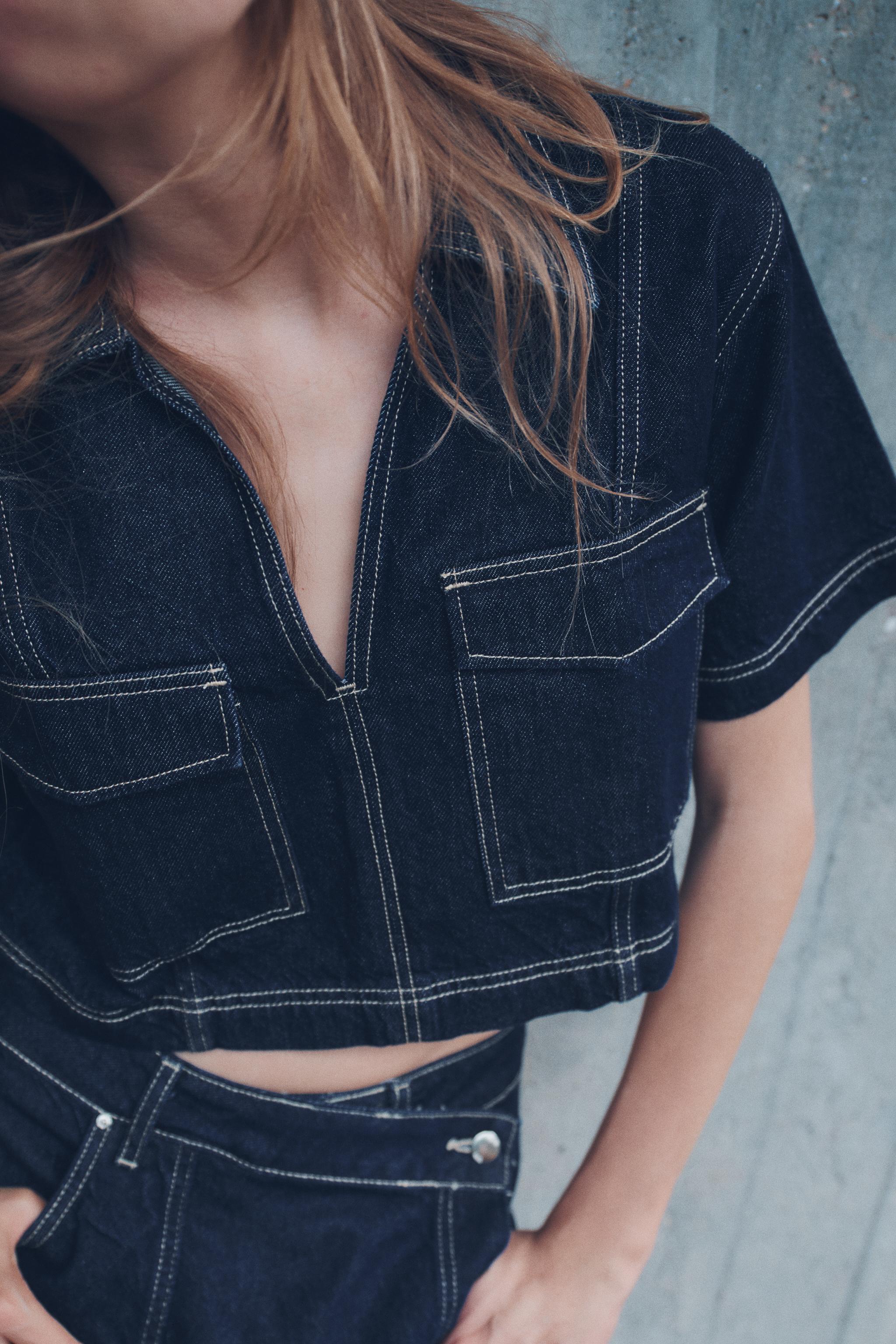 Z1975 CROPPED DENIM SHIRT Product Image