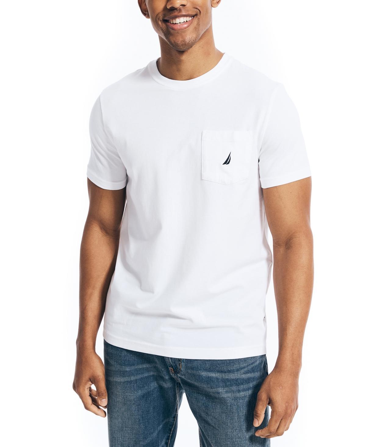 Nautica Mens Classic-Fit Solid Crew Neck Pocket T-Shirt Product Image