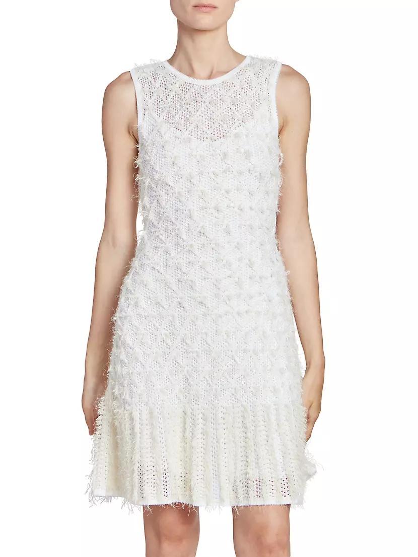 Woven Fringe-Embellished Dress Product Image