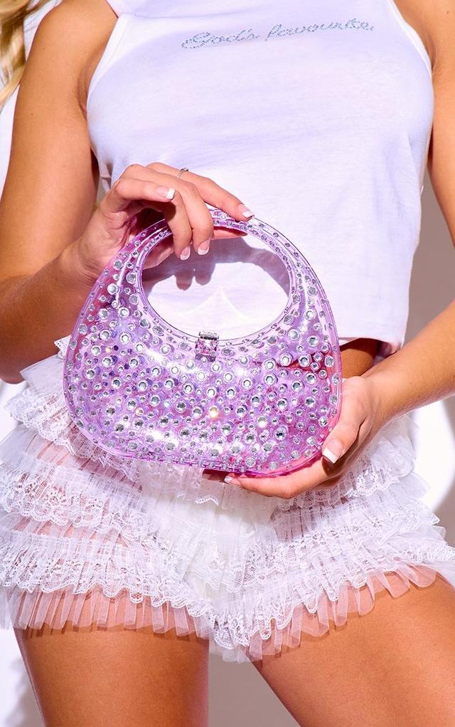 Lilac Diamante Curved Mini Grab Bag Product Image