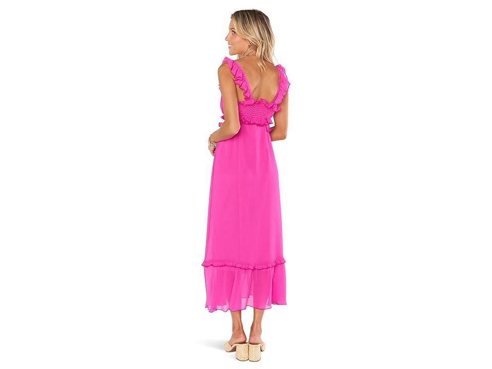 Show Me Your Mumu Lane Midi Dress Crinkled Chiffon) Women's Dress Product Image