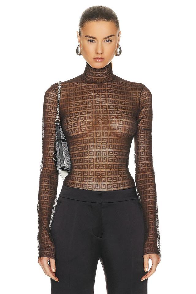 Givenchy Long Sleeve Bodysuit Brown. (also in ). Product Image