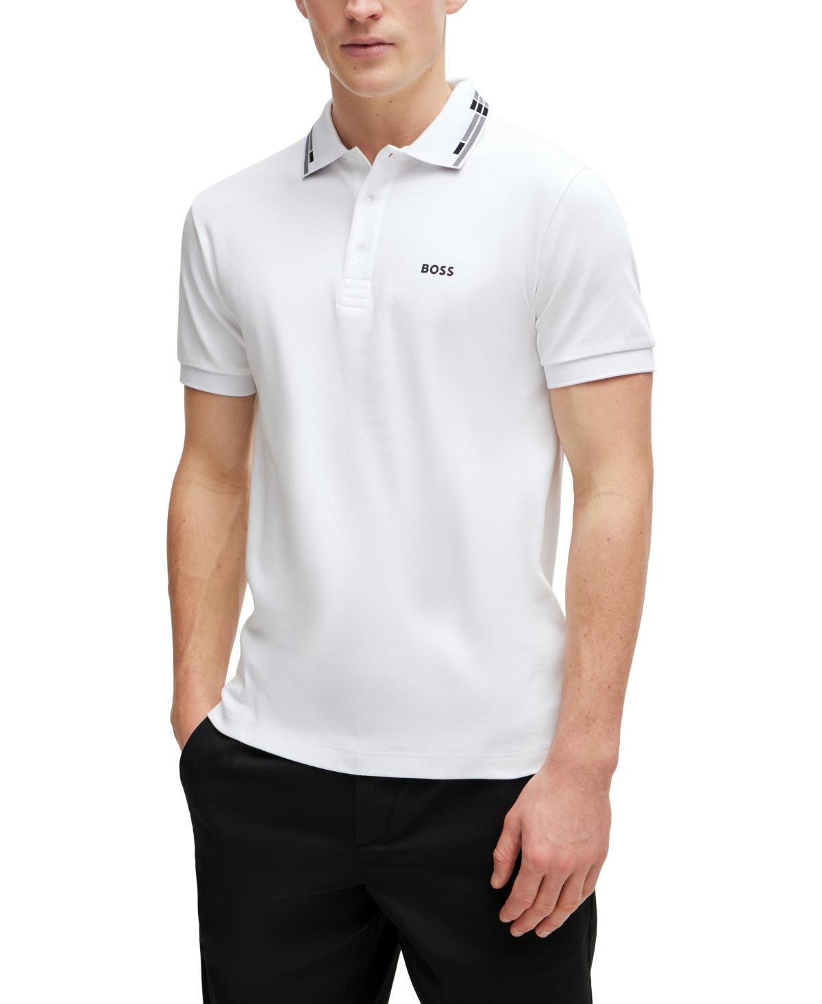 Mens Interlock-Cotton Slim-Fit Polo Shirt Product Image