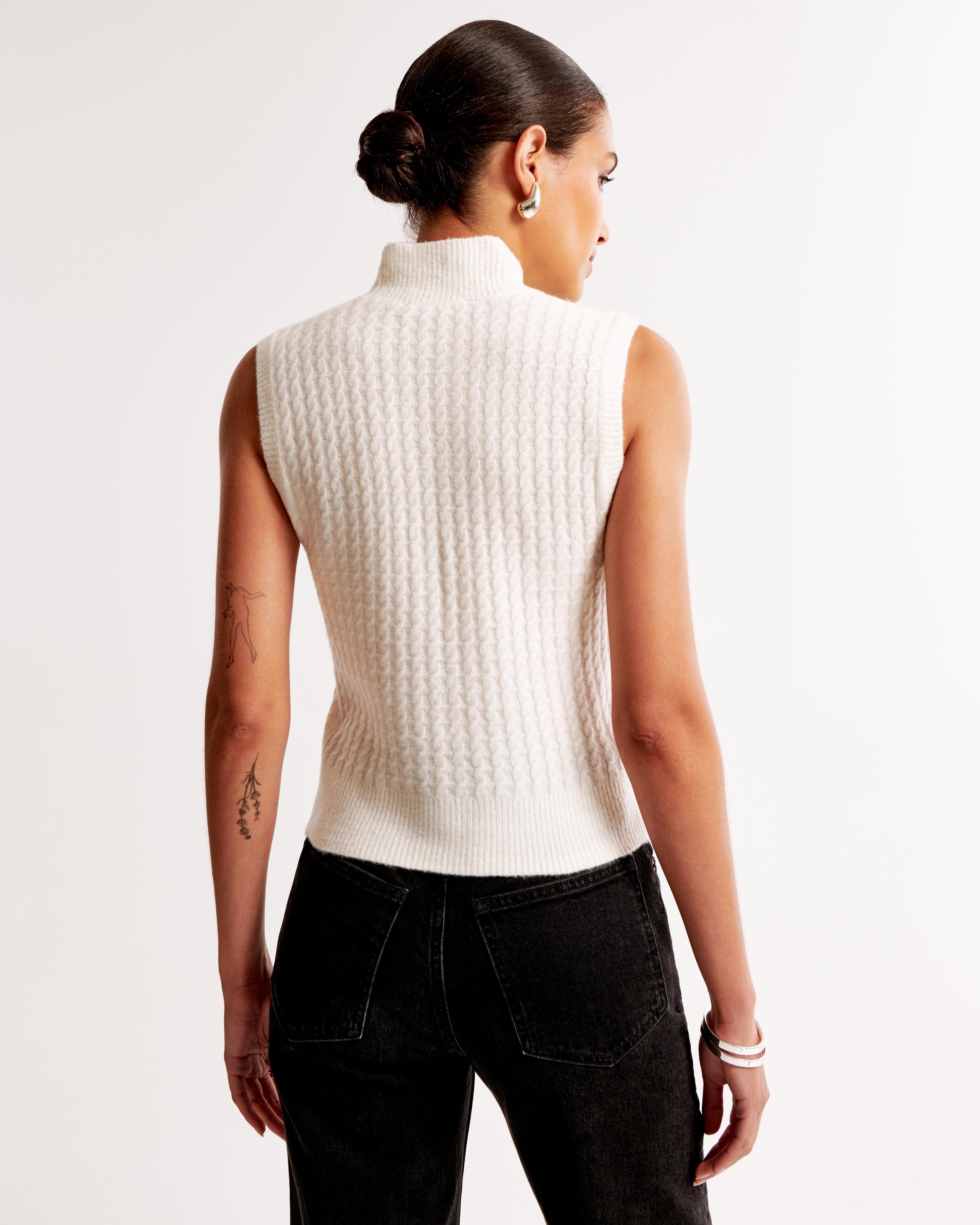 Sleeveless Cable Mockneck Top Product Image