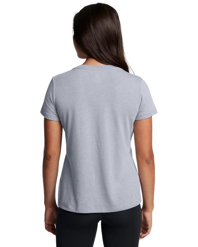 Women's UA Performance Cotton Collegiate V-Neck T-Shirt Product Image