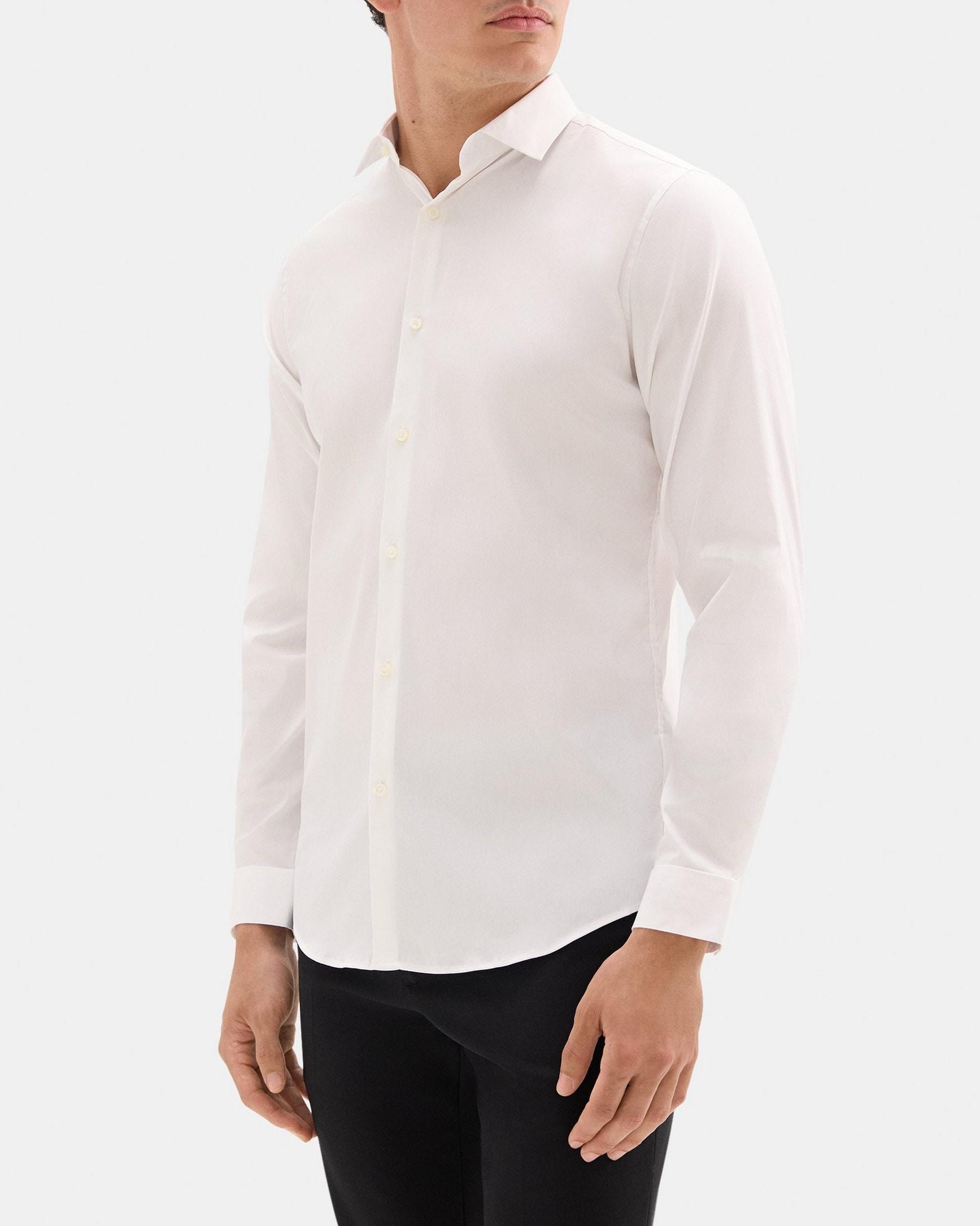 Slim-Fit Shirt in Stretch Cotton-Blend Product Image