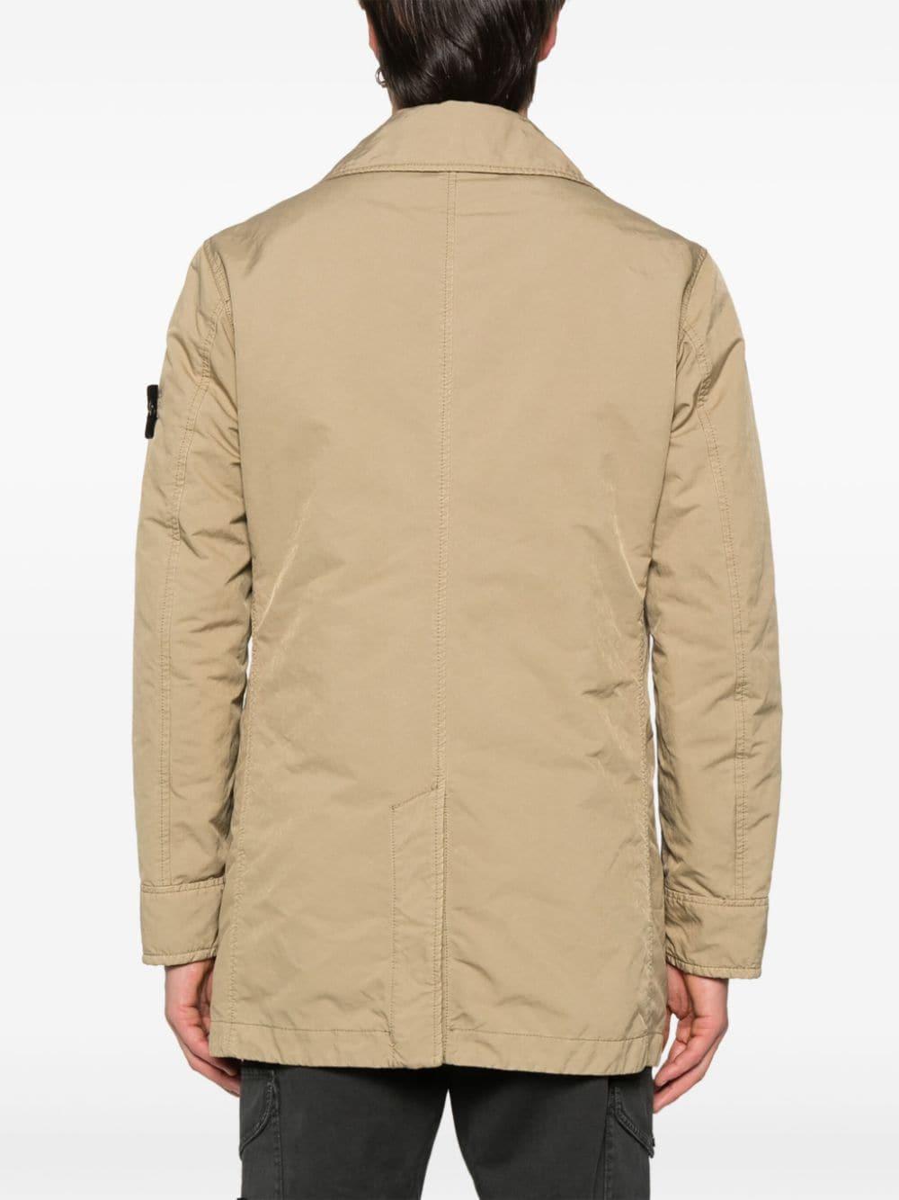 STONE ISLAND Compass-badge Padded Jacket In Beige Product Image